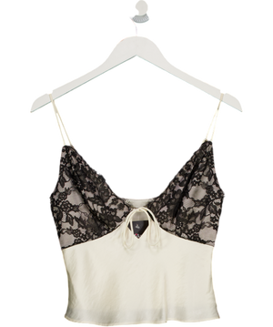 Abercrombie & Fitch White Lace And Satin Cami UK S