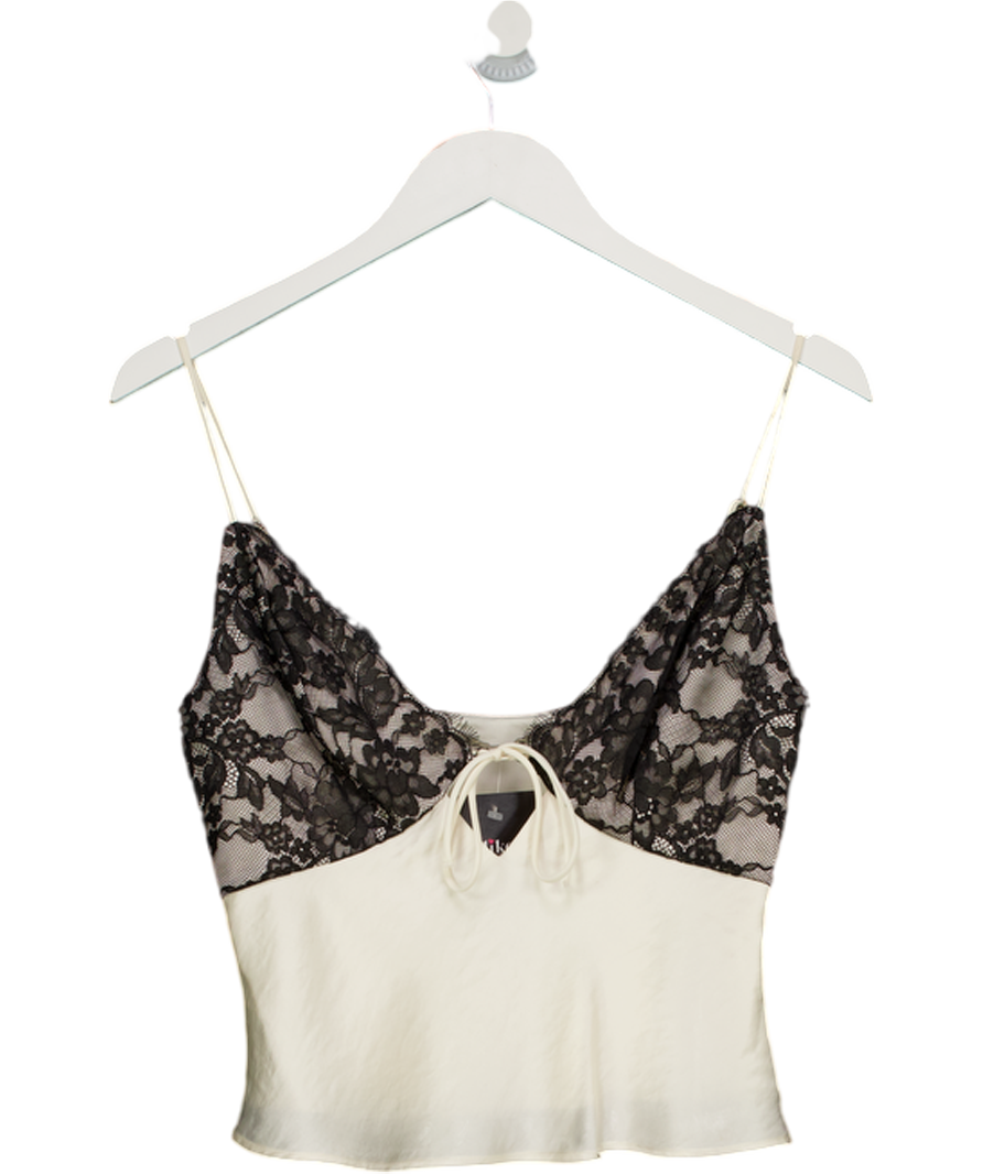 Abercrombie & Fitch White Lace And Satin Cami UK S