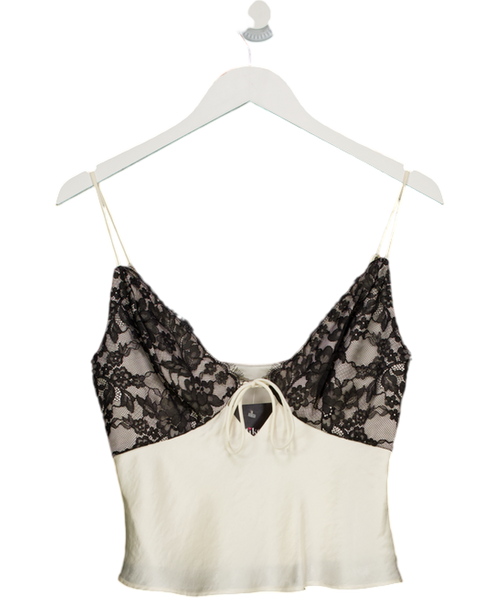 Abercrombie & Fitch White Lace And Satin Cami UK S