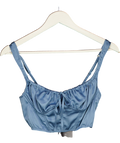 VICTORIA'S SECRET Blue Satin Bralette Top UK S
