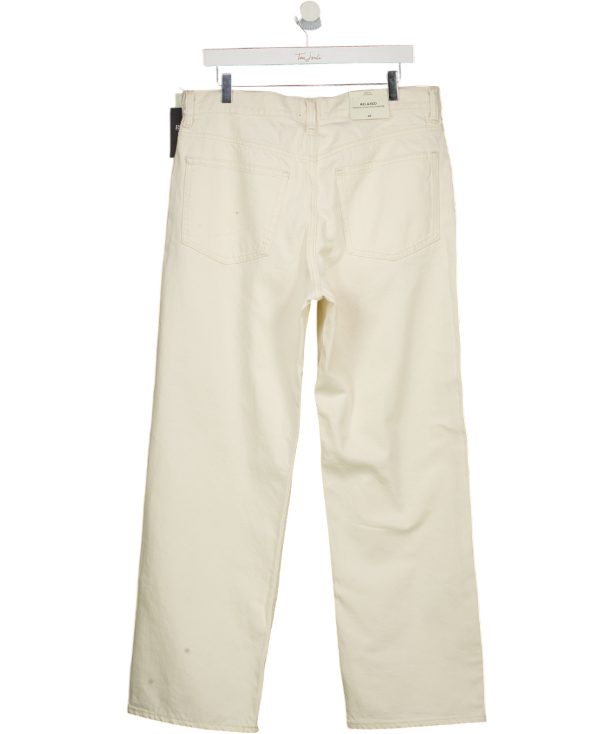 H&M Cream Relaxed Jeans L32 W34