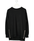 VARLEY Black Doublesoft Zip Detail Charter Sweat Top UK M