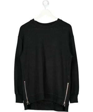 VARLEY Black Doublesoft Zip Detail Charter Sweat Top UK M