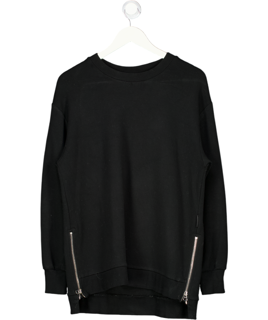 VARLEY Black Doublesoft Zip Detail Charter Sweat Top UK M