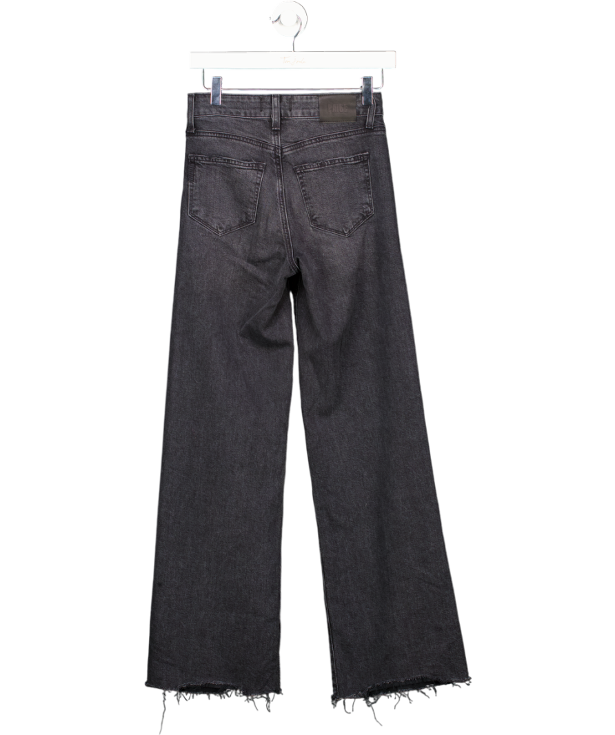 PAIGE Anessa 31” Wide-leg Jeans In Viper Black Distressed W24
