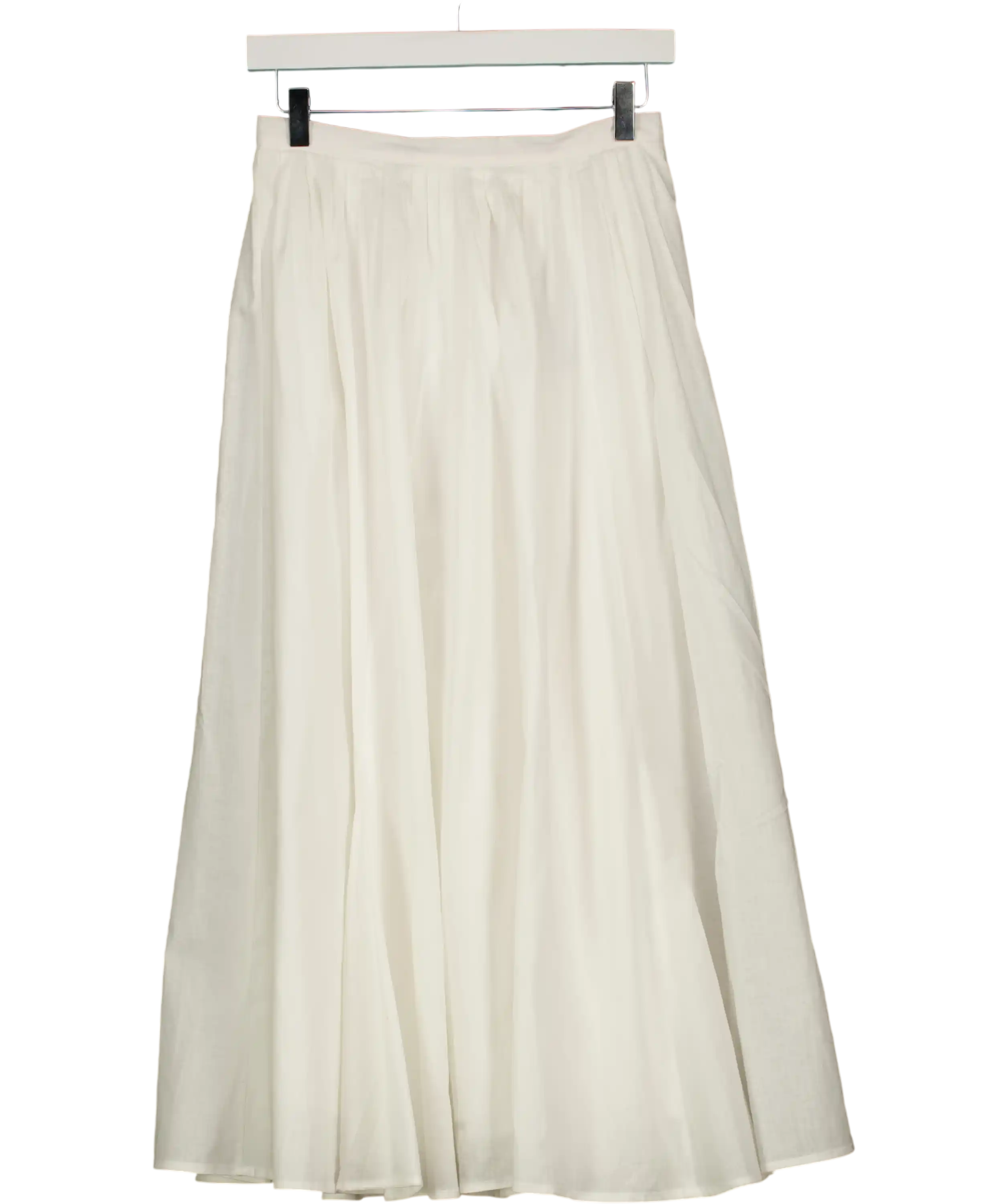 DISSH White Linen &  Cotton Midi Skirt UK 8