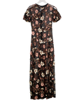 I saw it first Black Maxi Embroidered Floral Mesh Dress UK 10