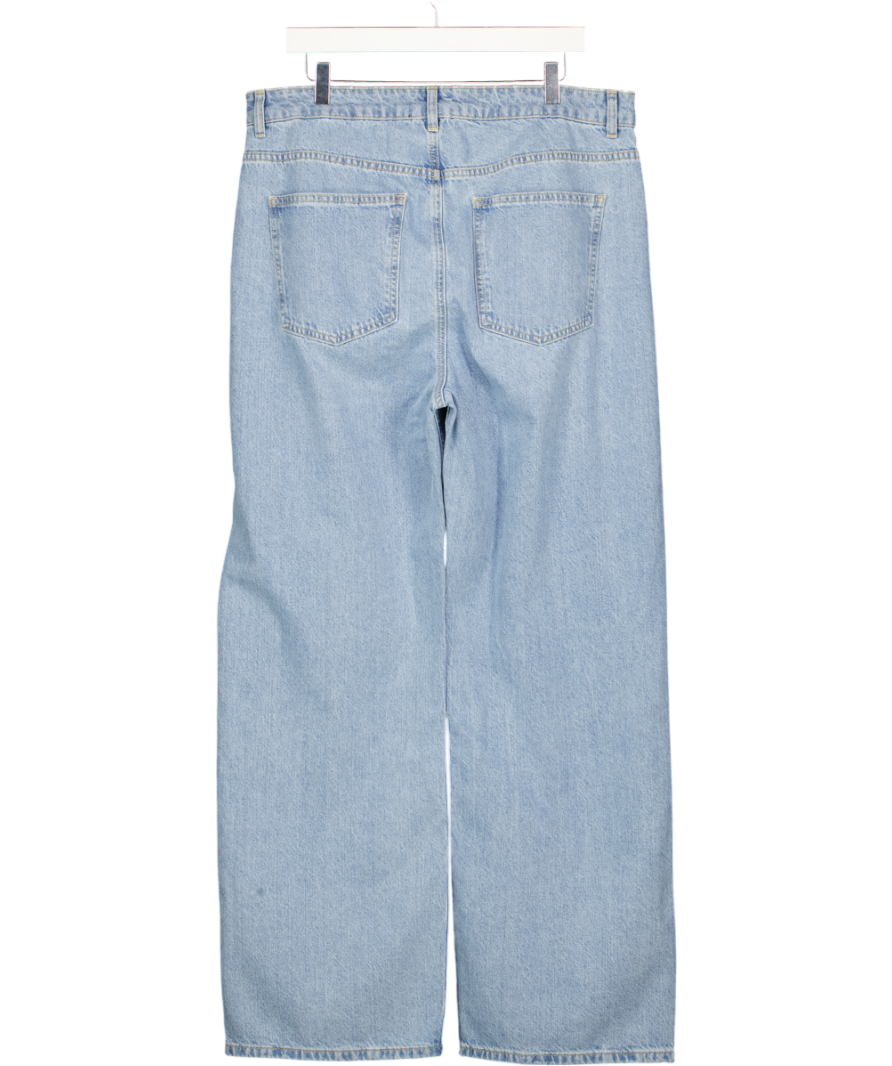 VERY Light Blue High Waisted Straight Leg Jeans UK 18