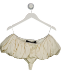 JACQUEMUS Cream Le Short Chouchou Satin Puffball Micro Shorts Fr38 UK 10