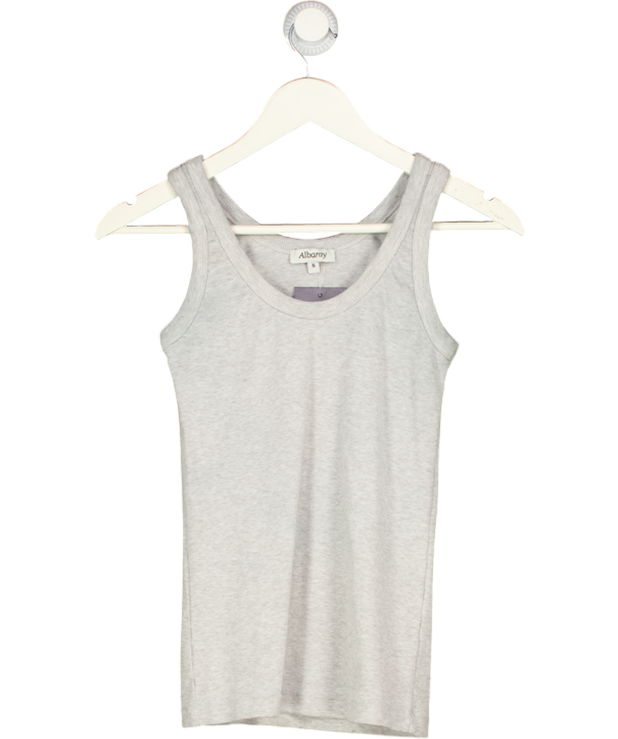 albaray Grey Marl Scoop Rib Vest UK 8