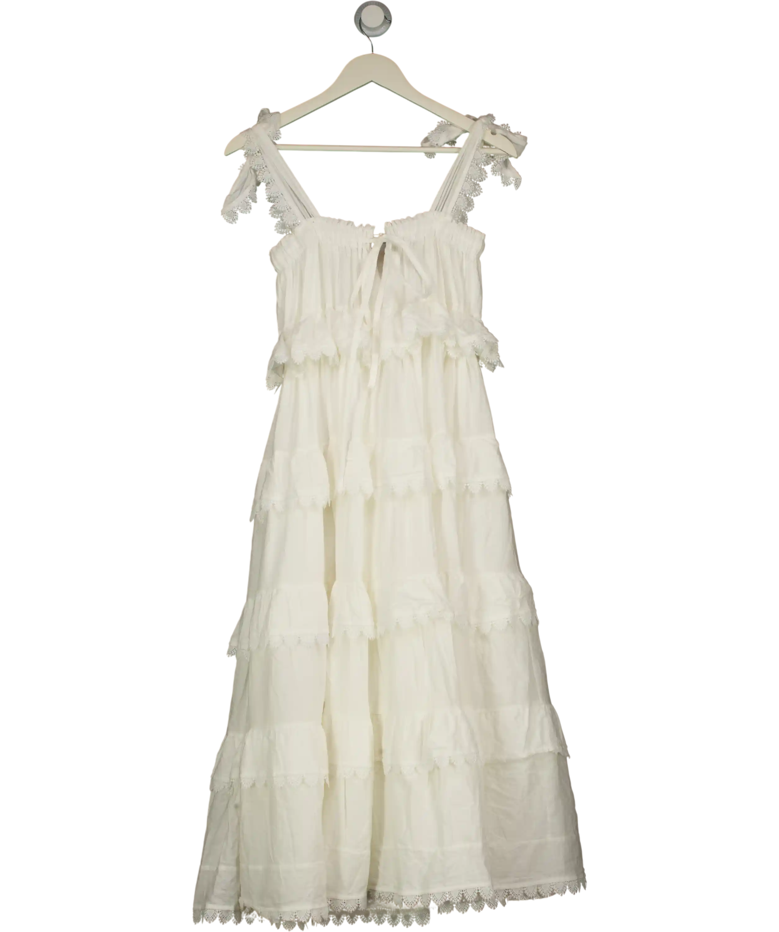 ALB ANNE LOUISE BOUTIQUE White Phi Phi Heart Smock Dress One Size
