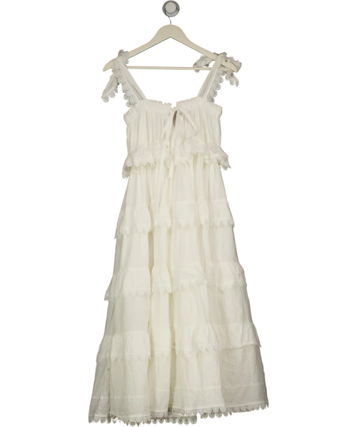 ALB ANNE LOUISE BOUTIQUE White Phi Phi Heart Smock Dress One Size