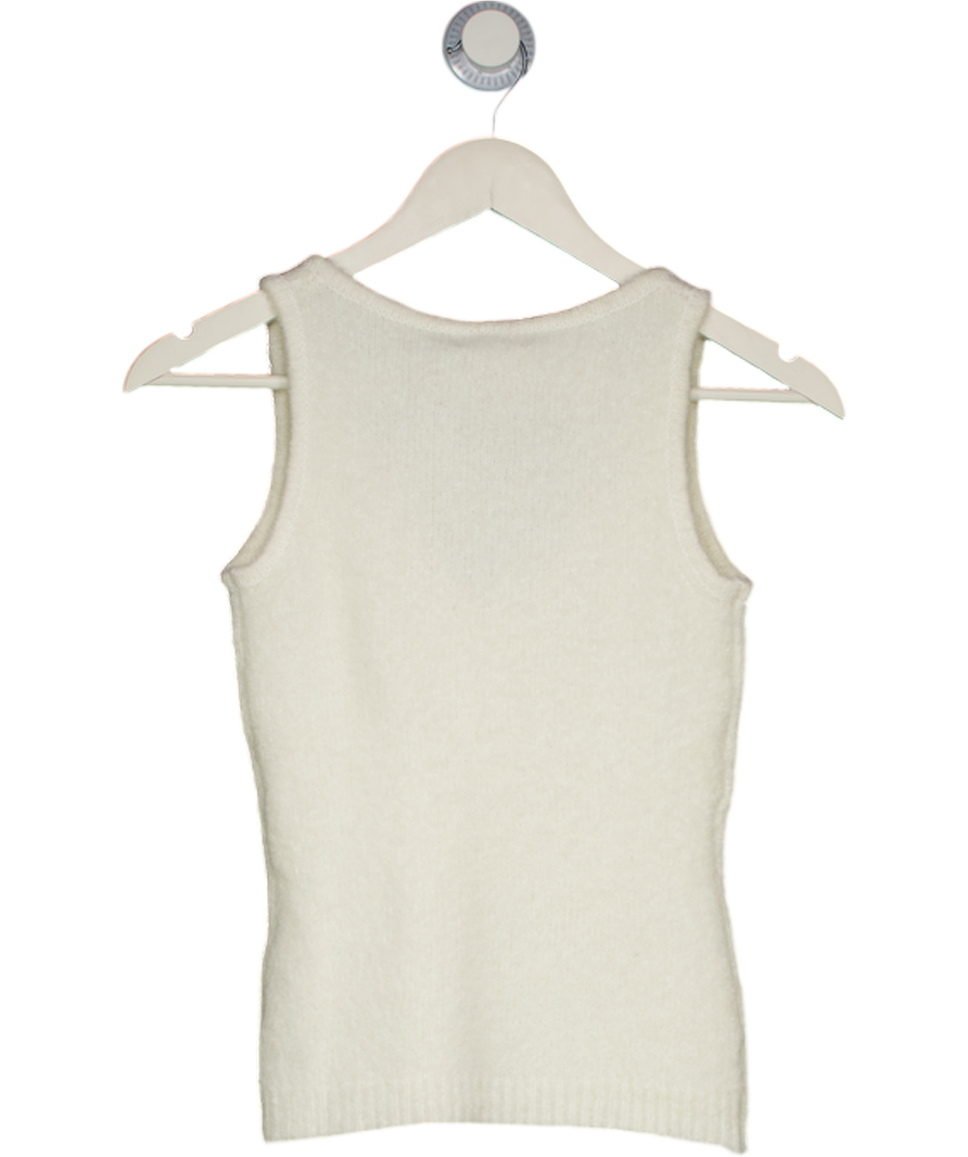 4th & Reckless Cream V-neck Lightweight Knitted Vest UK 6