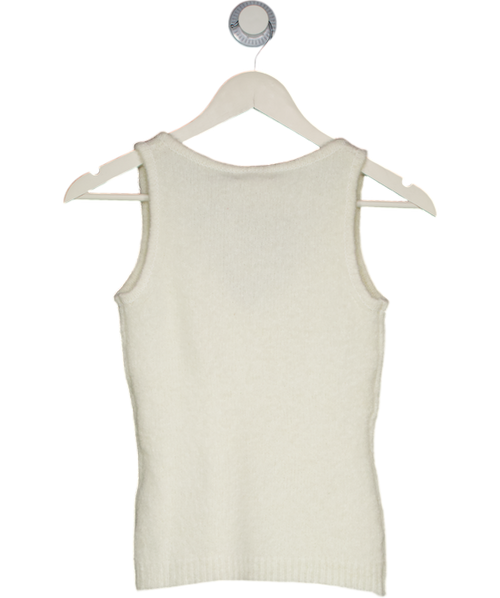 4th & Reckless Cream V-neck Lightweight Knitted Vest UK 6
