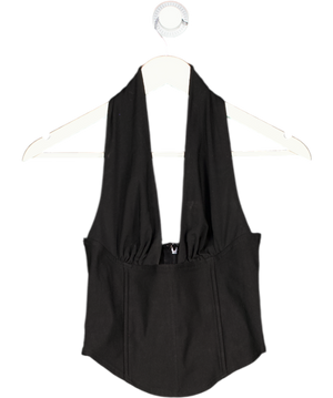 White Fox Black Corset Top UK S