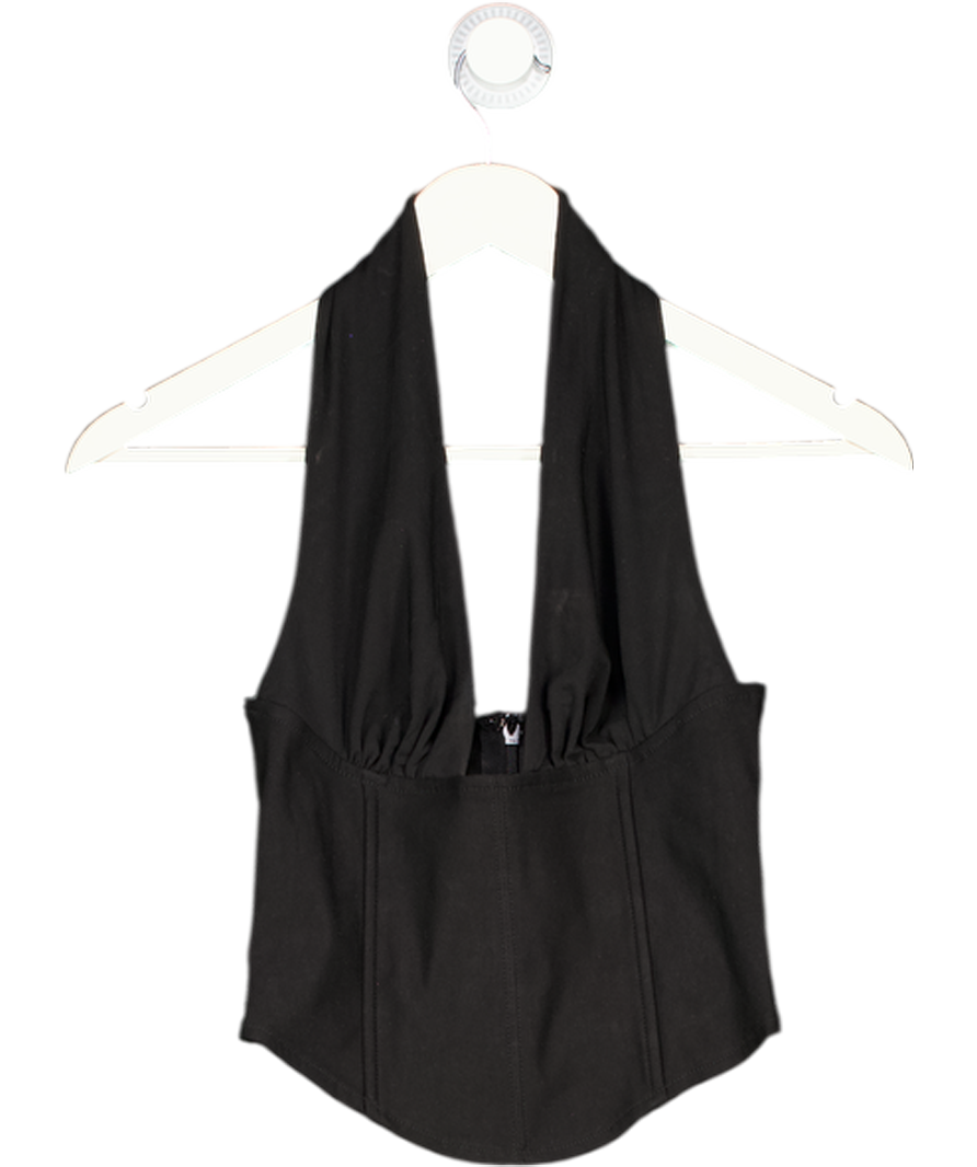 White Fox Black Corset Top UK S