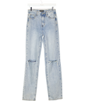 Momokrom Blue Straight Leg Distressed Denim Jeans UK 8