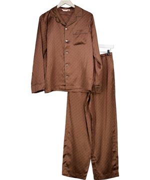 Derek Rose Green Brindisi 109 Silk Satin Pyjamas UK S