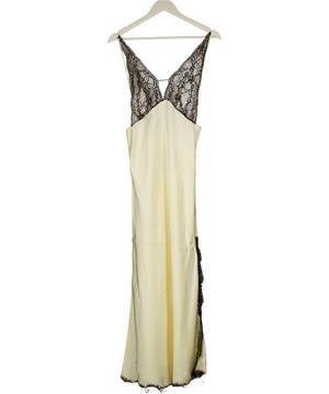 MANGO Selection Cream / Black  Satin & Lace Camisole Dress UK S