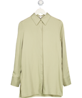 cos Beige Longline Overserized Shirt UK 8