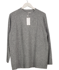 MANGO Grey Round-neck Knitted Sweater UK M