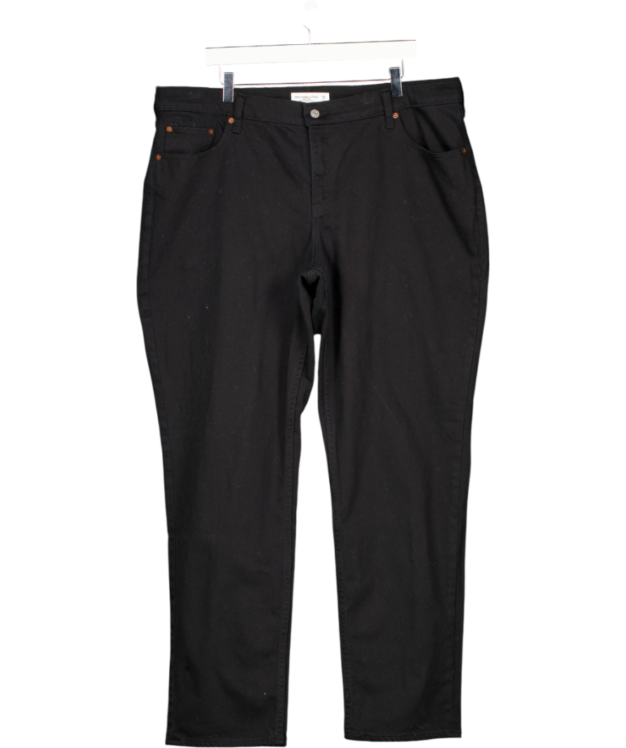 Abercrombie & Fitch Black Mid Rise 90s Straight Jean UK 20