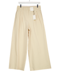 M&S Cream Autograph  Cotton Blend Wide Leg Trousers UK 10