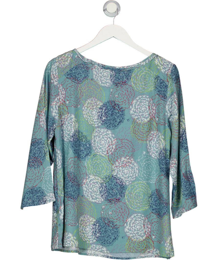 White Stuff Blue Floral 3/4 Sleeve Top UK 14