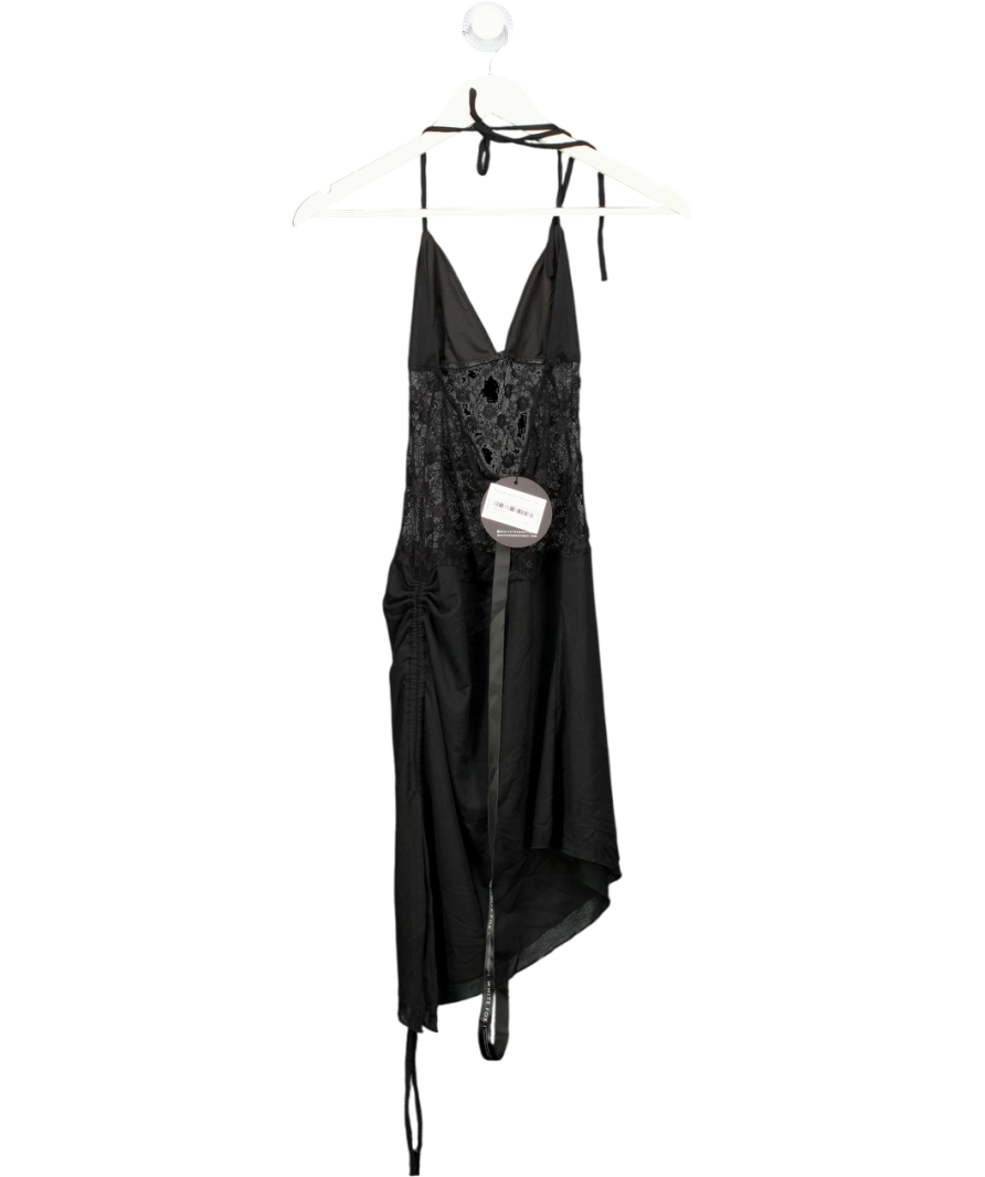 White Fox Black Who Is She Halter Mini Dress UK M