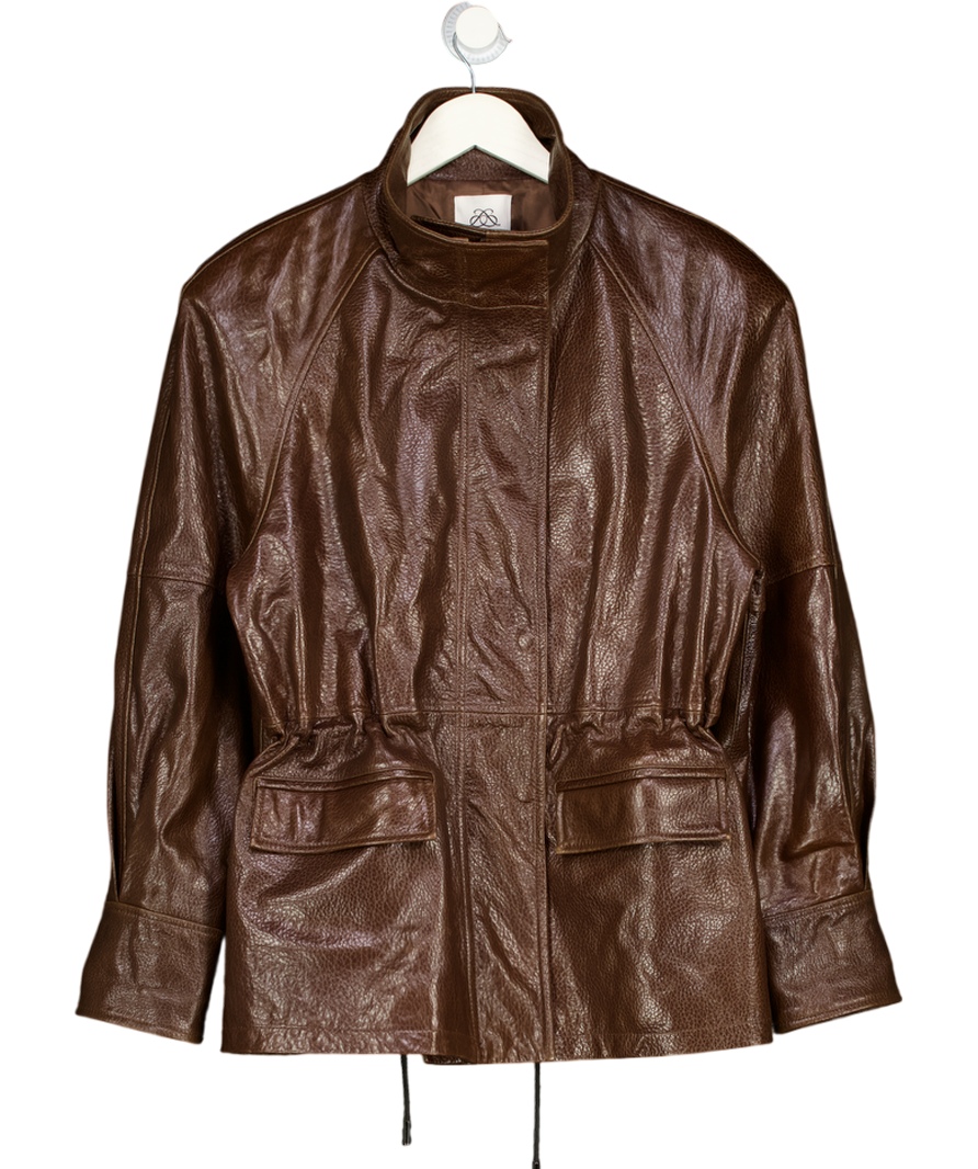 L.CUPPINI The Hailey Leather Jacket Brown UK S