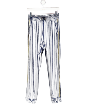 Pinko Blue Velour Cuffed Joggers UK 6