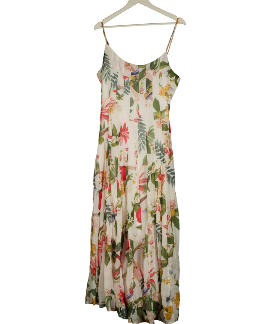 Jardin Vue Multicoloured Floral Pleated Maxi Dress UK M