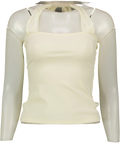 Runway Ticket Cream Halter Neck Top UK S