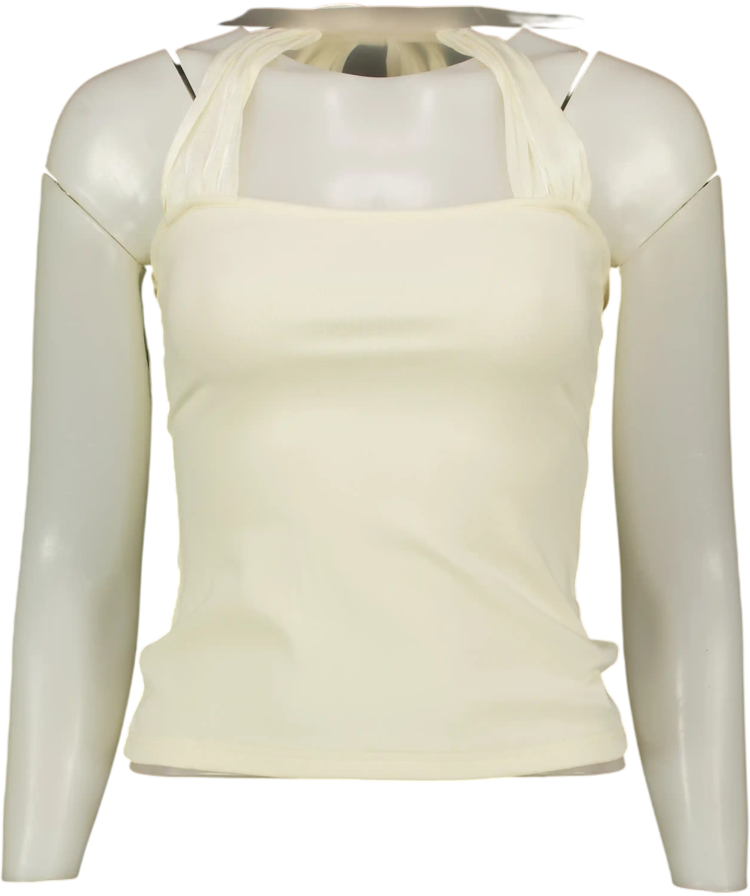 Runway Ticket Cream Halter Neck Top UK S