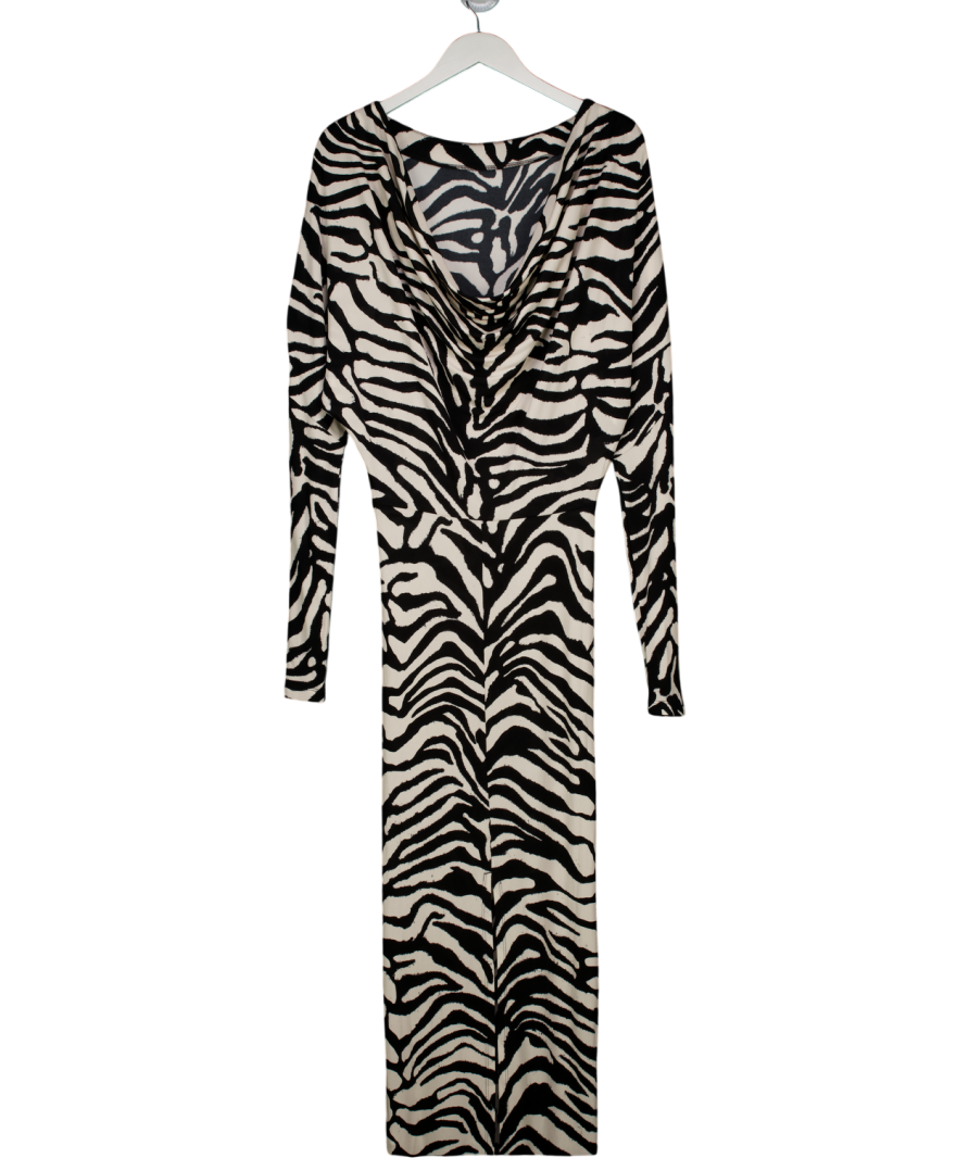 Rat & Boa Black / Ivory  Alizee Zebra Dress UK XXS