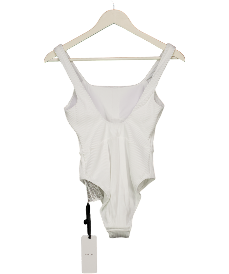 VARLEY White Kamila Swimsuit - Coconut Milk UK S