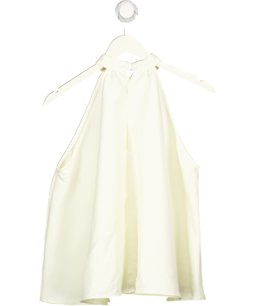SECOND SUMMER Cream A-line Halter Top UK XS/S