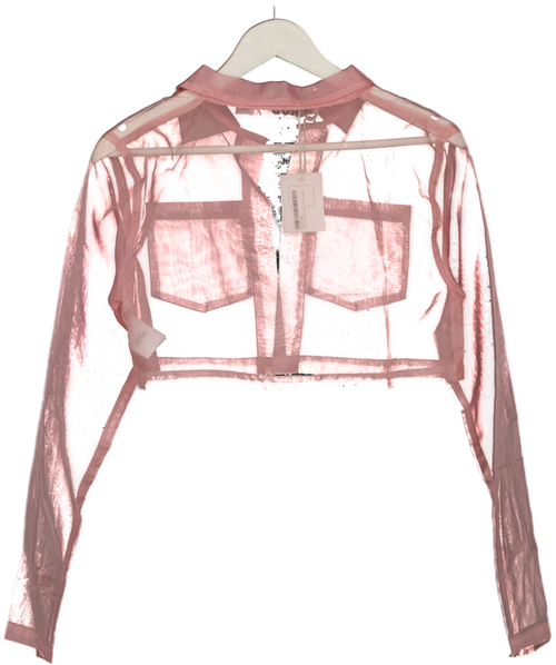 A.R8TD Pink Sheer Long Sleeve Top UK L