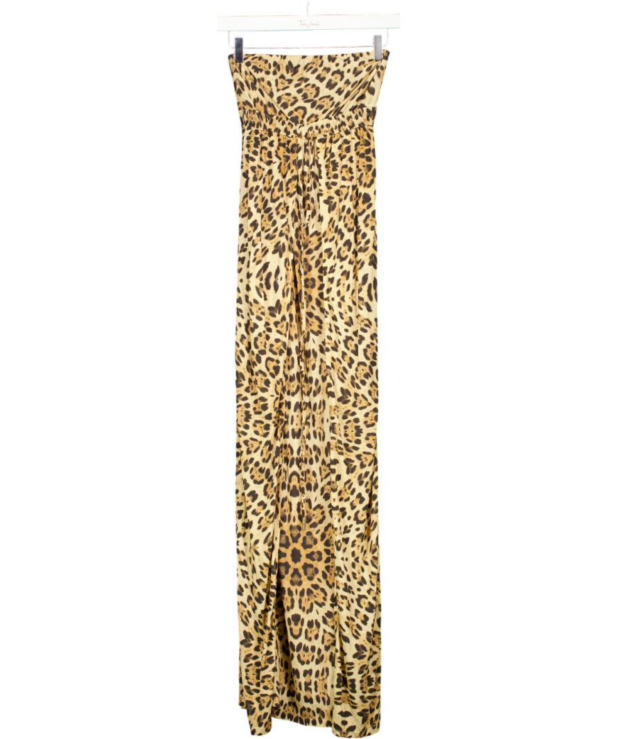 Melissa Odabash Brown Leopard Beach Maxi Dress UK S/M