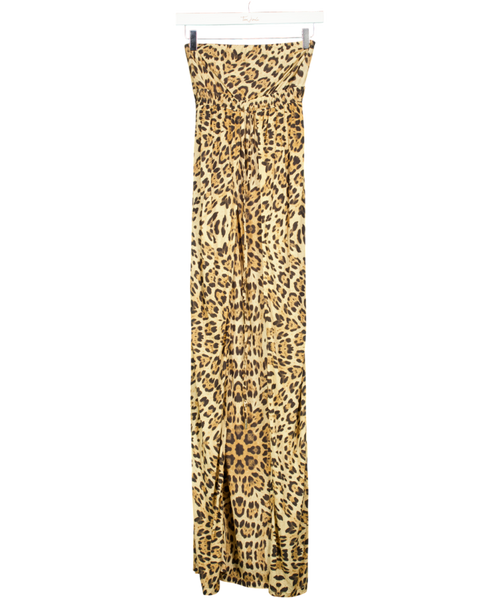 Melissa Odabash Brown Leopard Beach Maxi Dress UK S/M