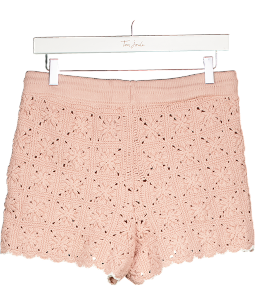 THE UPSIDE Pink Anoki Malik Crochet Short UK S