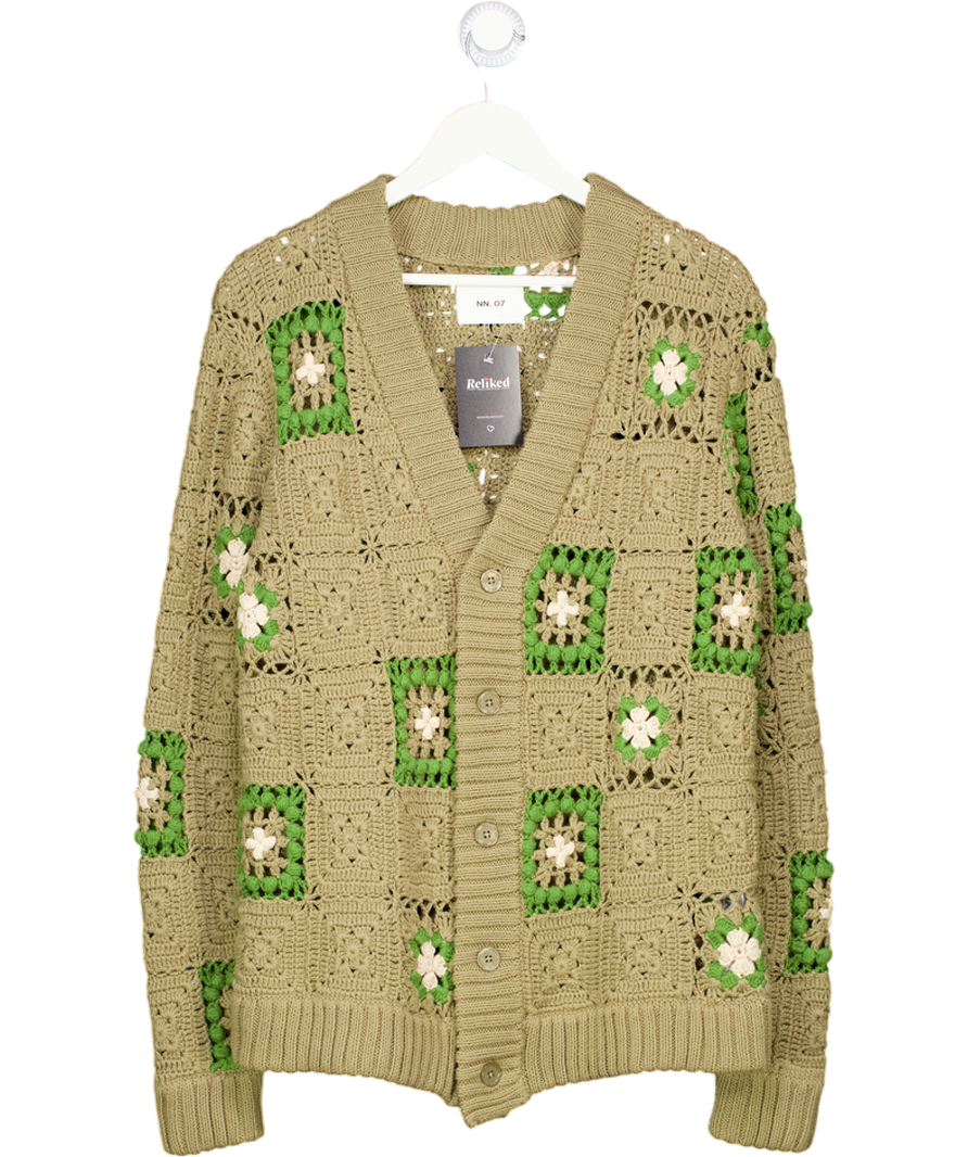 NN. 07 Green Nate Crochet Cardigan UK S