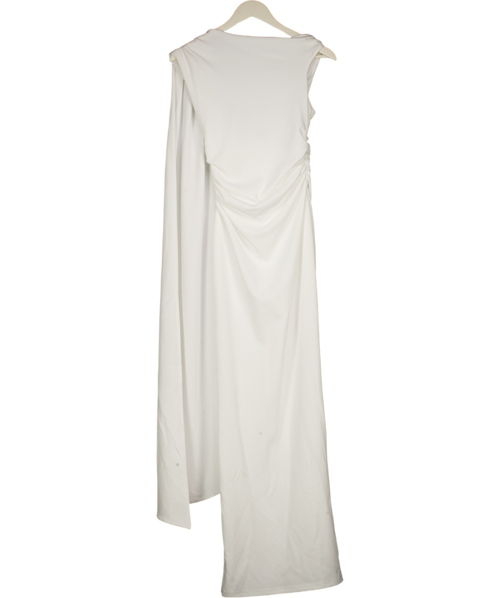 BABYBOO White Drape Detail Maxi Dress UK XS