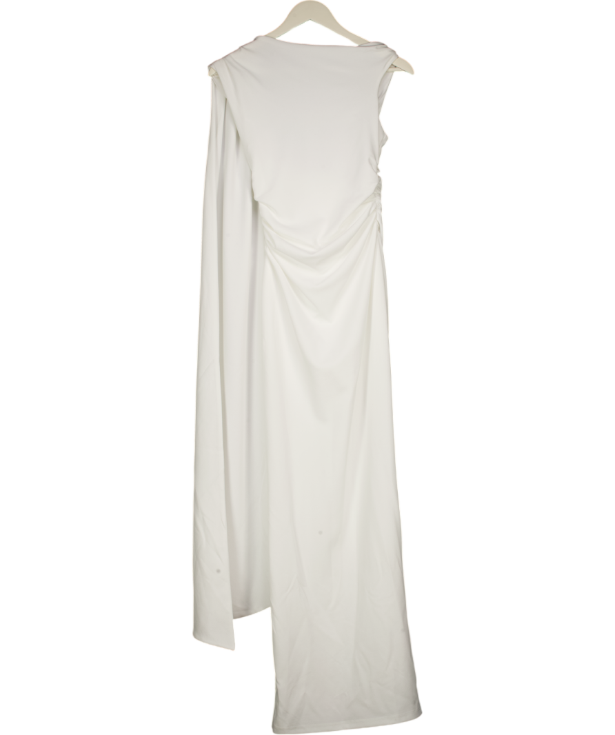 BABYBOO White Drape Detail Maxi Dress UK XS