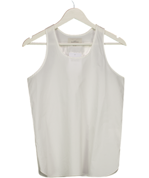 Studio Nicholson White Sleeveless Cotton Scoop Neck Tank UK 6
