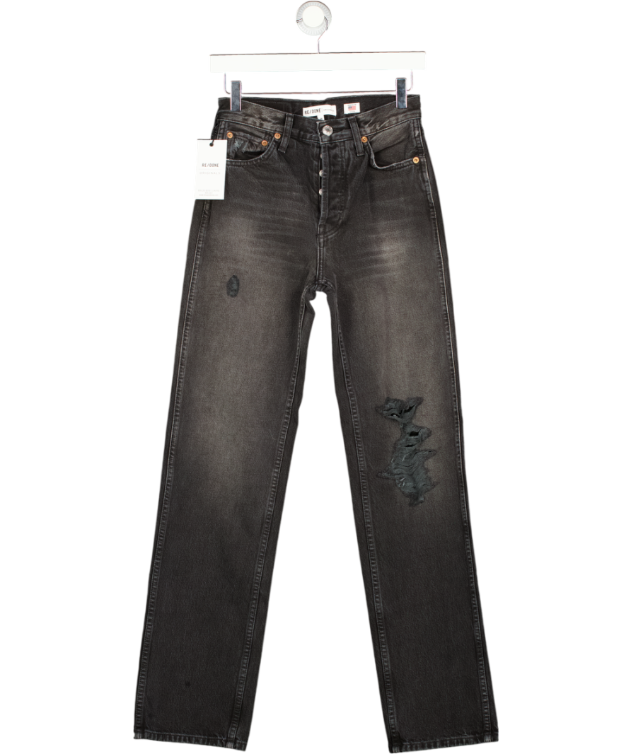 RE/DONE Black High Rise Loose 90's Jeans W24