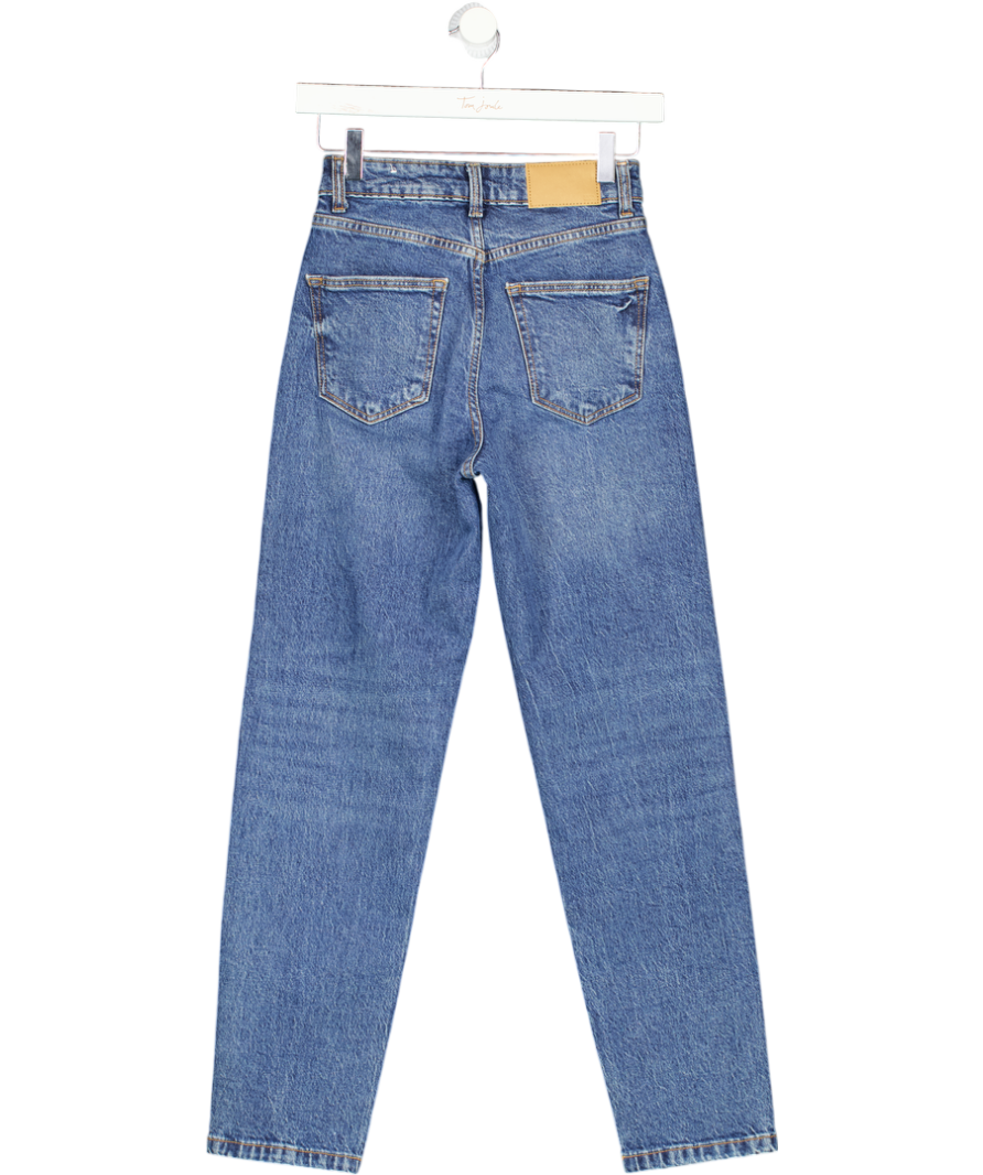 ZARA Blue High Waisted Mom Jeans UK 4