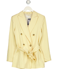 TOPSHOP Butter Yellow Belted Blazer UK 4