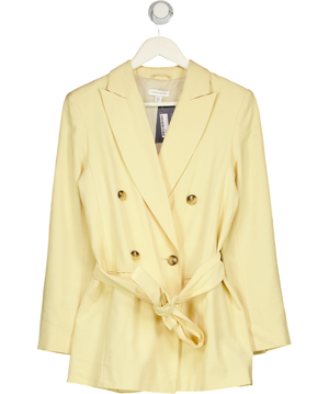 TOPSHOP Butter Yellow Belted Blazer UK 4