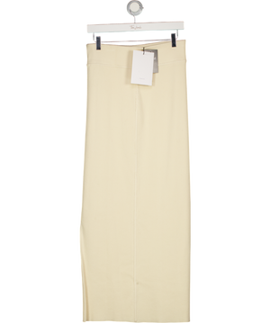 WARDROBE NYC Cream Knitted Cotton Column Skirt UK XL